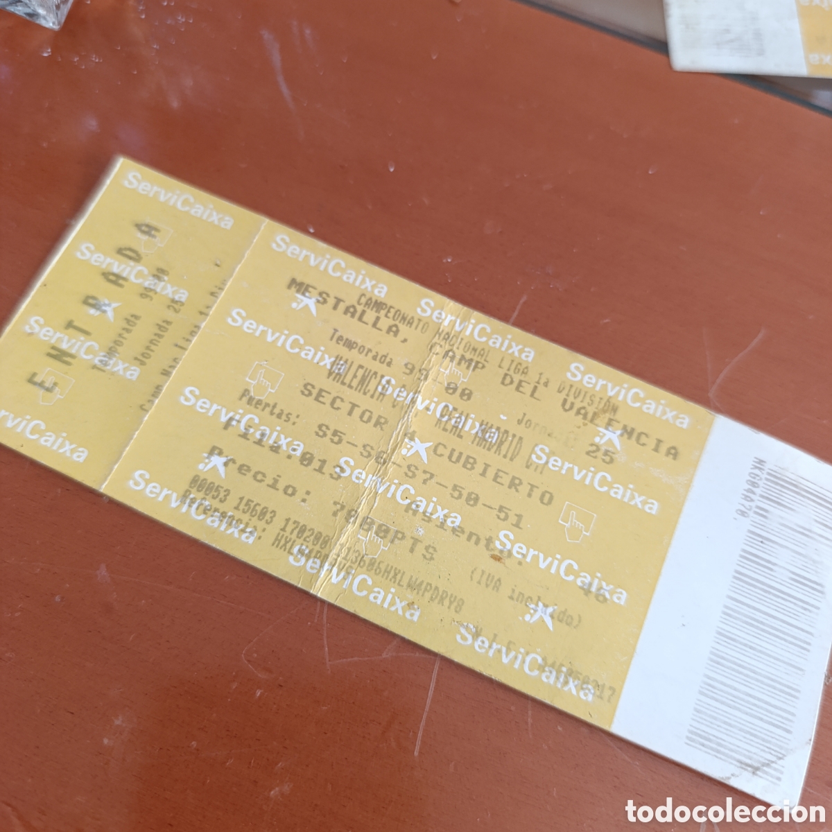 Coleccionismo deportivo: Entrada futbol,Valencia C.F - Real Madrid,temporada 99/2000,Campo Mestalla