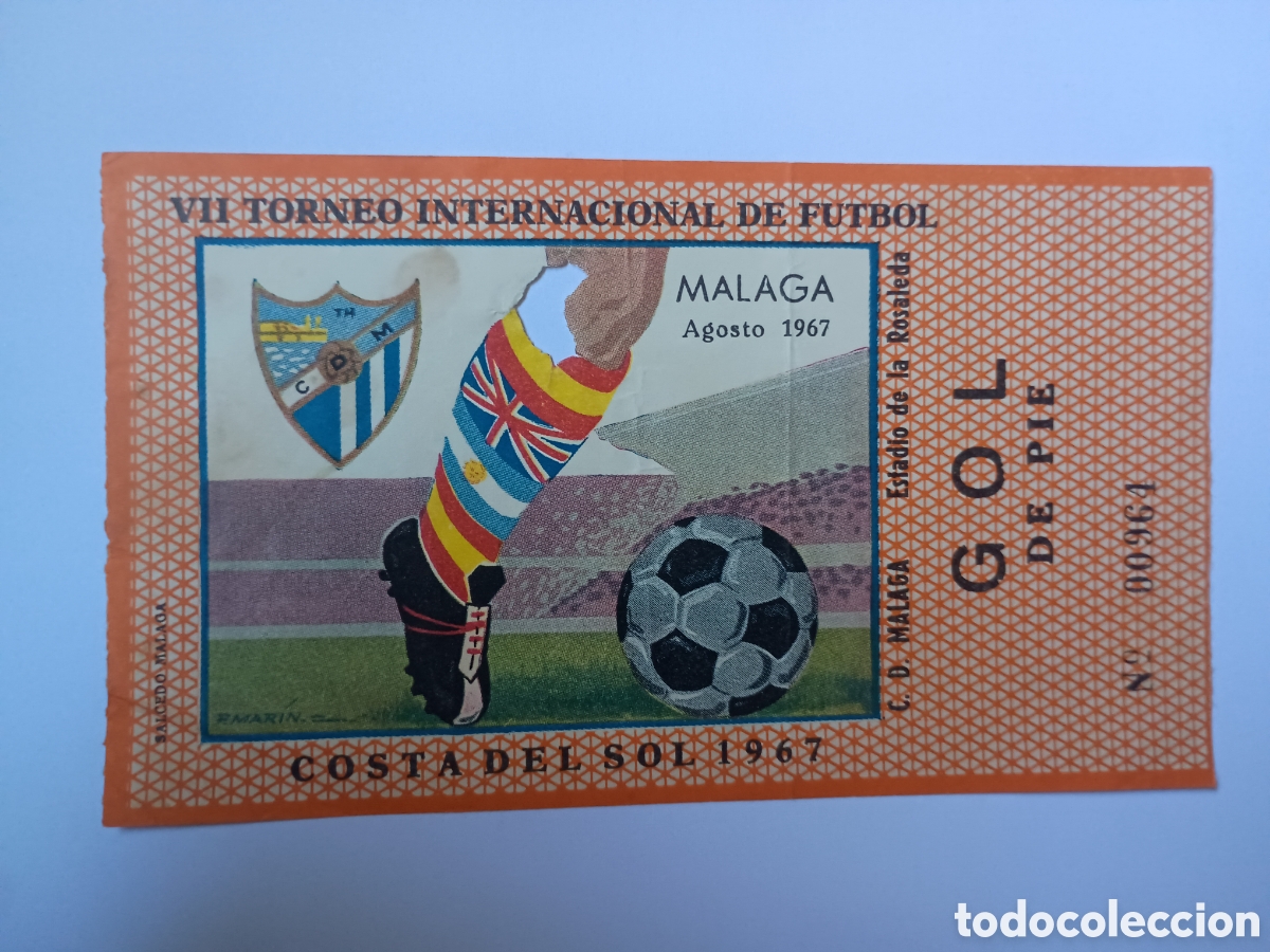 Coleccionismo deportivo: Entrada VII trofeo costa del sol 1967