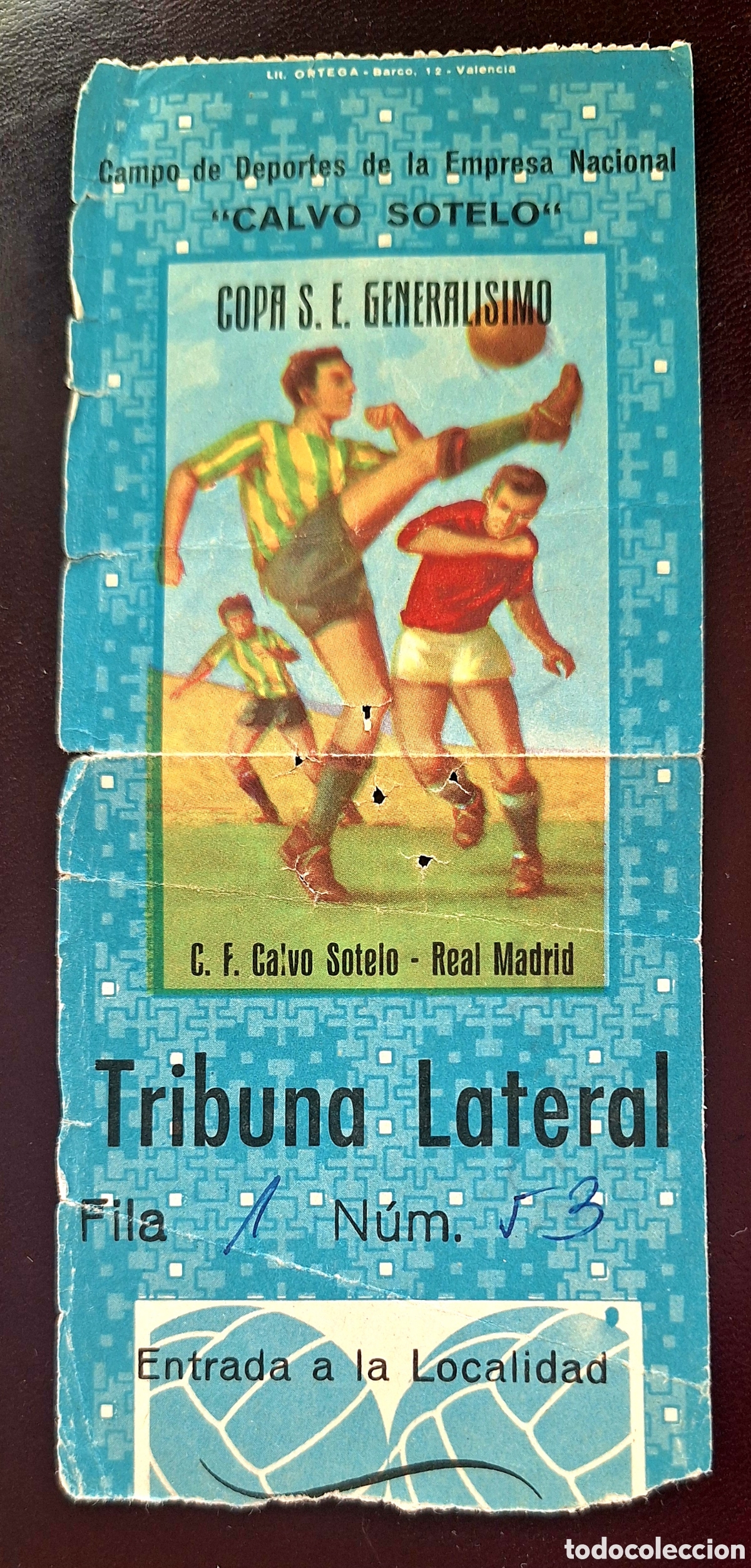 Sammelleidenschaft Sport: Entrada Calvo Sotelo Real Madrid copa General&iacute;simo 19/5/68