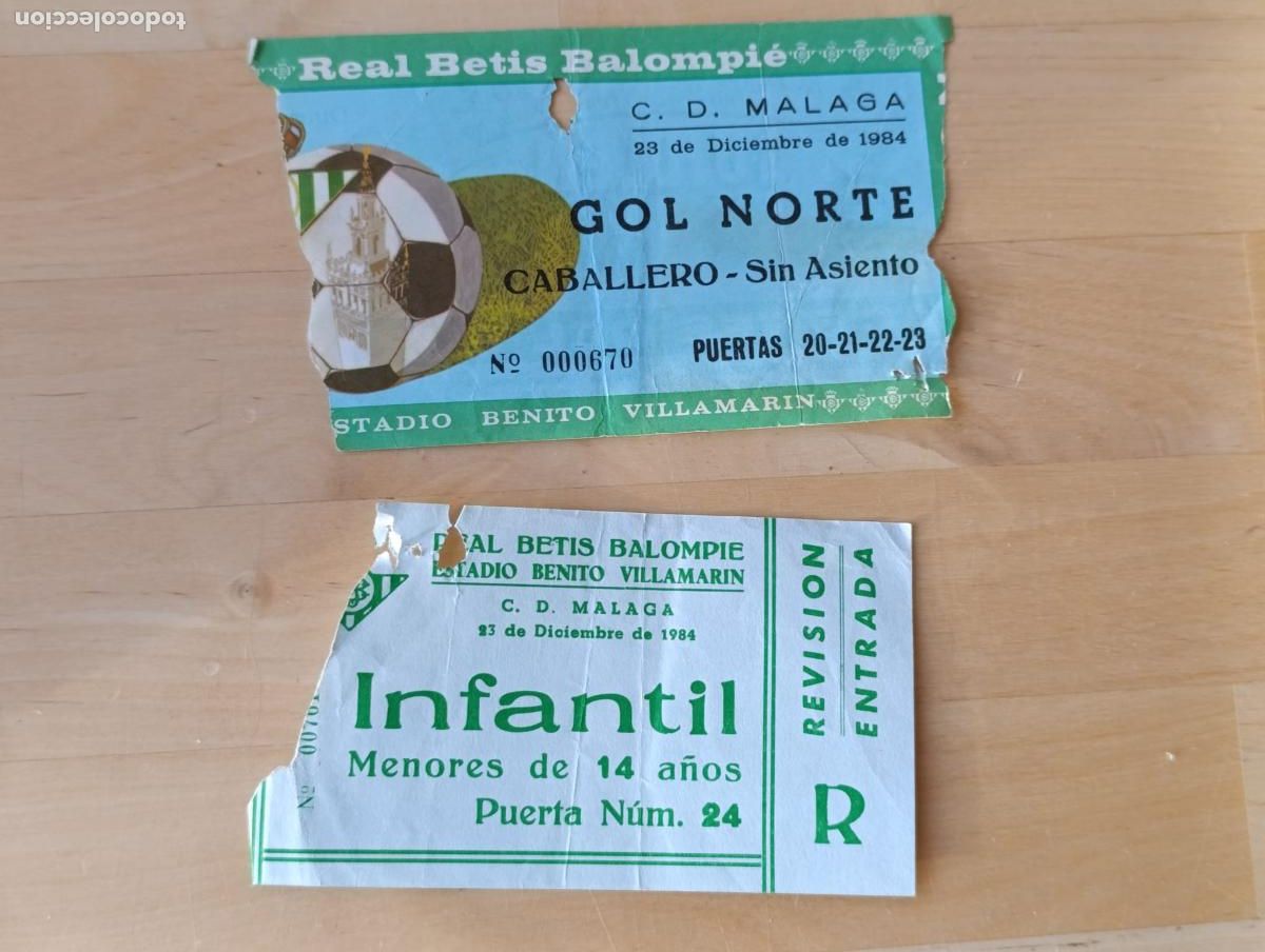 Coleccionismo deportivo: Entrada partido Futbol REAL BETIS BALOMPIE.