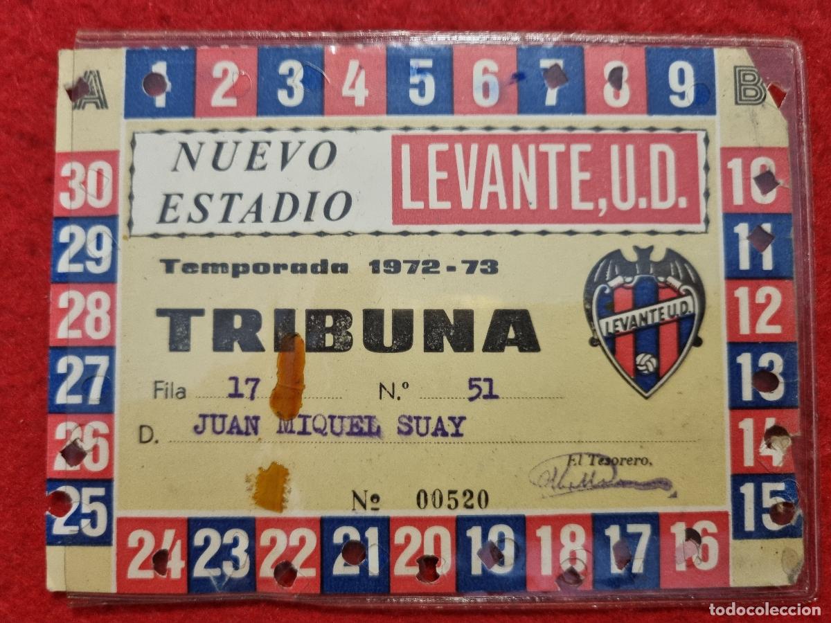 Colecionismo desportivo: ENTRADA FUTBOL PASE LEVANTE UD 1972 73 TRIBUNA ORIGINAL EF4467