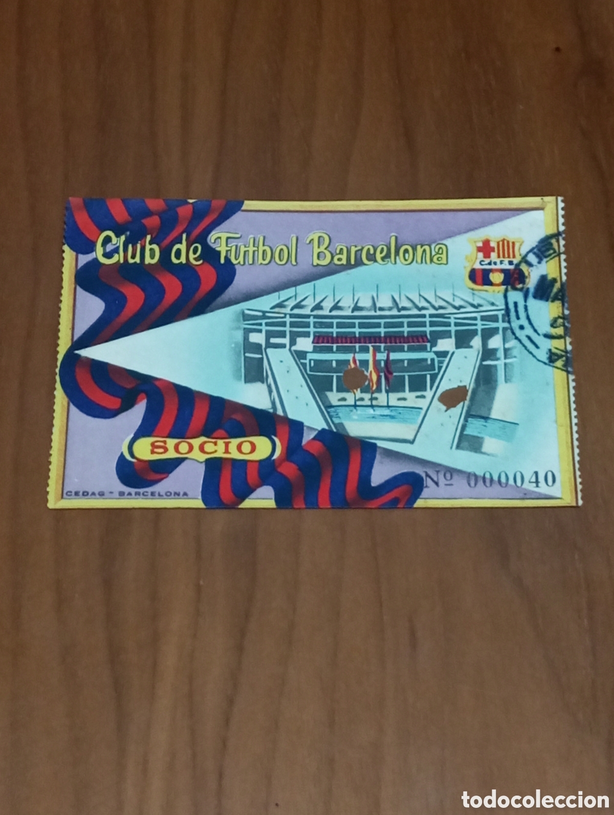 Collezionismo sportivo: ENTRADA FC BARCELONA A&Ntilde;OS 50