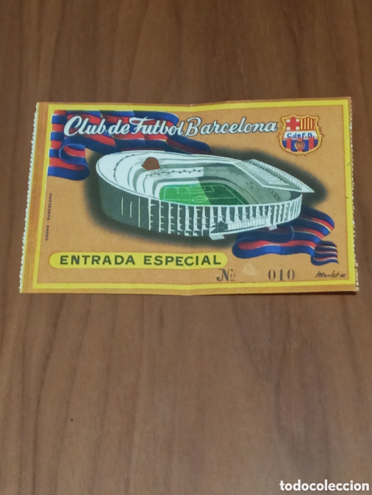 Collezionismo sportivo: ENTRADA FC BARCELONA A&Ntilde;OS 50
