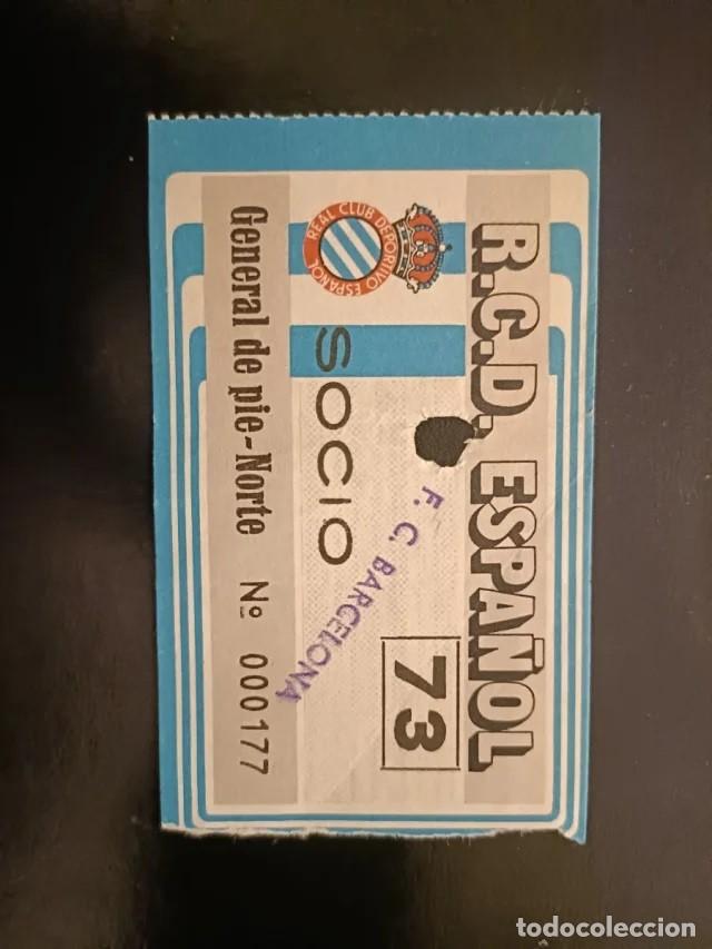 Collectionnisme sportif: Entrada RCD Espanyol FC Barcelona sarria antigua