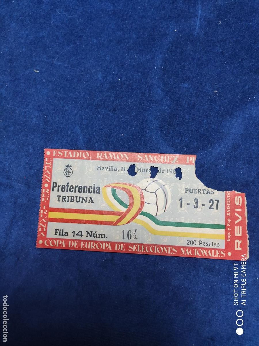 Coleccionismo deportivo: espa&ntilde;a vs irlanda copa de europa de selecciones nacionales en sevilla 1964