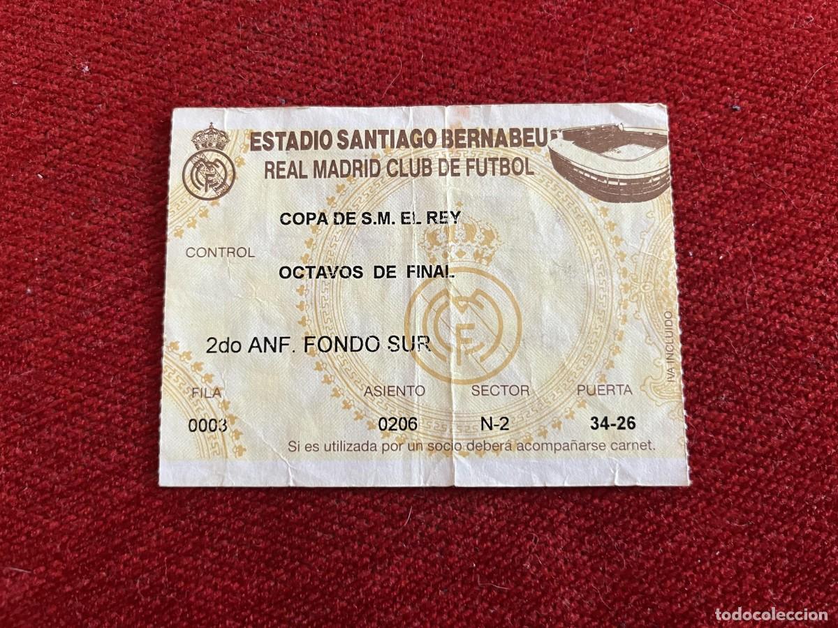 Collectionnisme sportif: R31246 ENTRADA TICKET FUTBOL REAL MADRID 1-1 BARCELONA COPA DEL REY (6-2-1997)