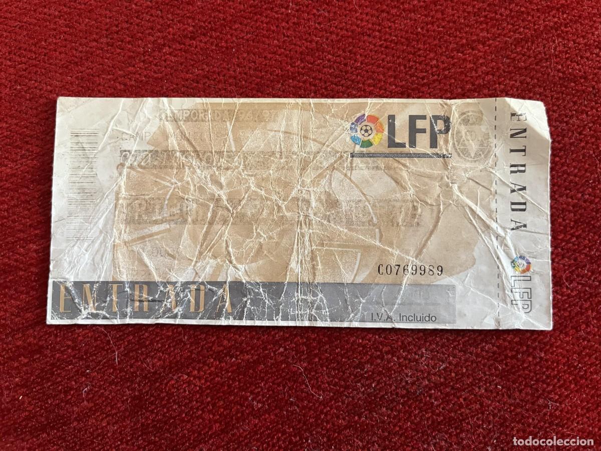 Collectionnisme sportif: R31361 ENTRADA TICKET LOGRO&Ntilde;ES 0-1 BARCELONA LIGA TEMPORADA 1996 1997