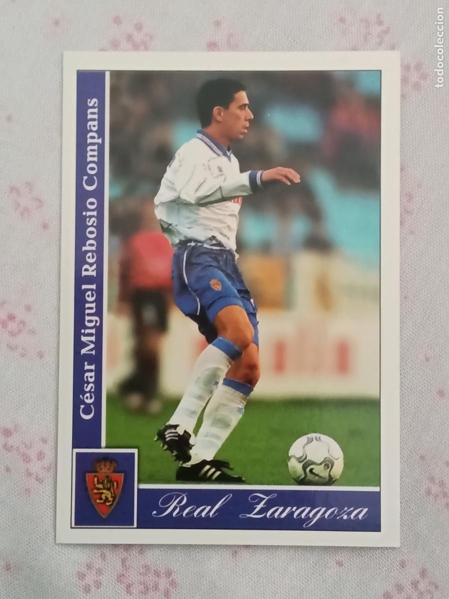 Coleccionismo deportivo: 484 REBOSIO. FICHAS +I. REAL ZARAGOZA. LIGA 2002 MUNDICROMO
