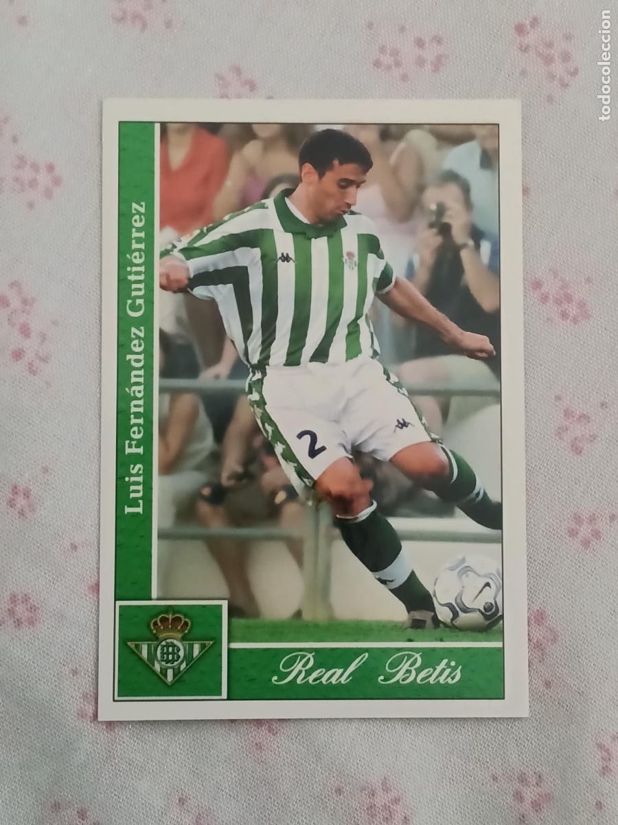 Coleccionismo deportivo: 487 LUIS FERN&Aacute;NDEZ. FICHAS +I. REAL BETIS. LIGA 2002 MUNDICROMO