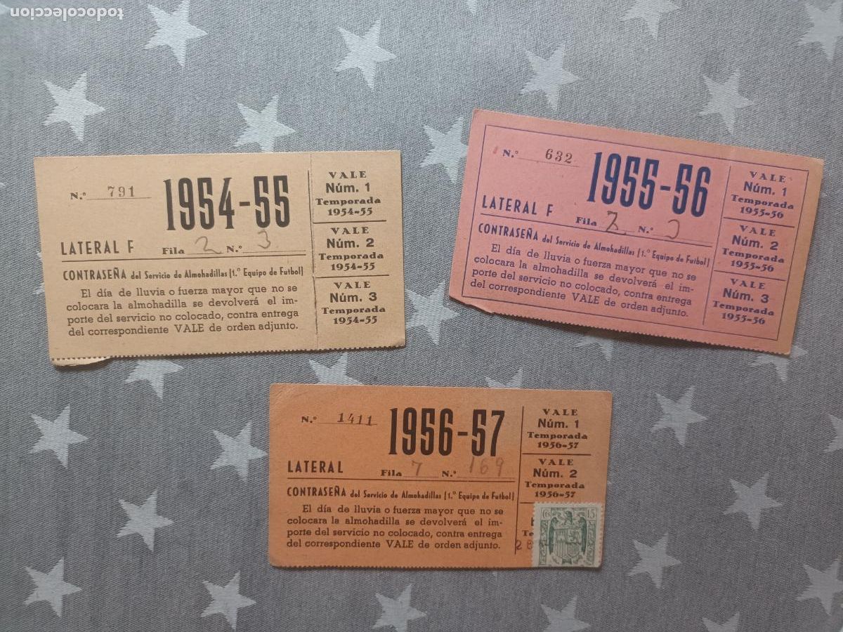 Coleccionismo deportivo: VALE TIQUET SERVICIO DE ALMOHADILLAS CAMPO FUTBOL. NOU CAMP