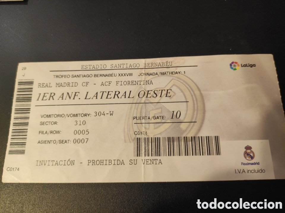 Coleccionismo deportivo: Real Madrid - ACF Fiorentina