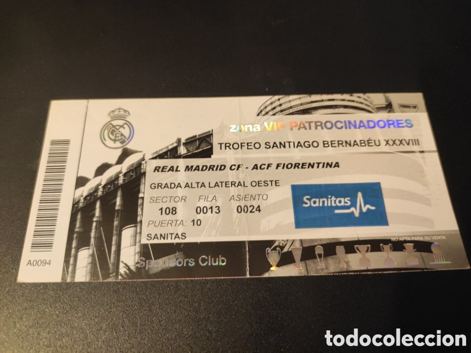 Coleccionismo deportivo: Real Madrid - ACF Fiorentina