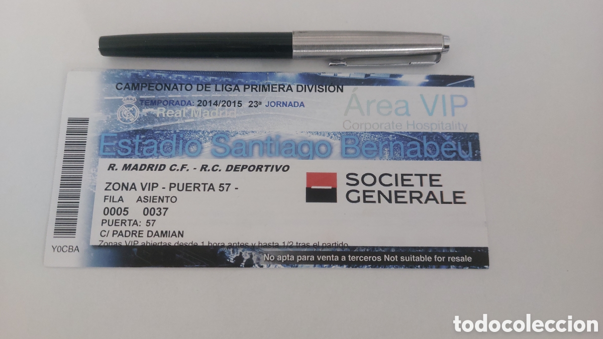 Coleccionismo deportivo: Entrada Ticket Real Madrid 2 Deportivo Coru&ntilde;a 0. 2014 2015 Debut Lucas Silva Primer partido oficial