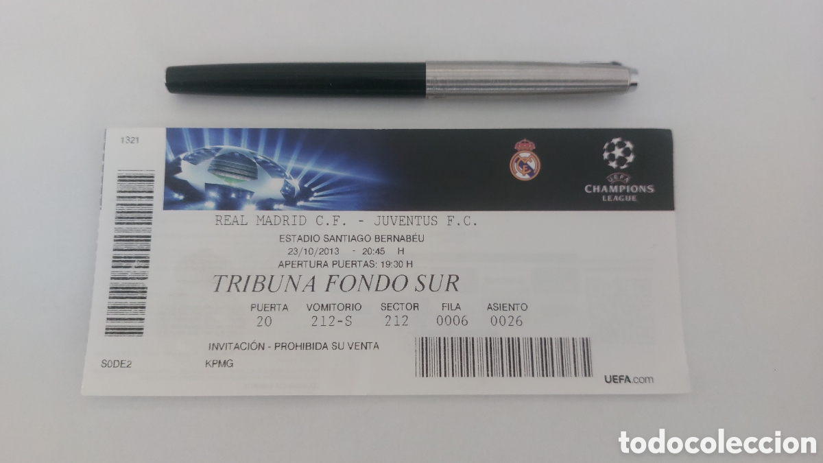 Coleccionismo deportivo: Entrada Ticket Real Madrid 2 Juventus 1. Doblete Cristiano Ronaldo 2013 2014 Santiago Bernab&eacute;u