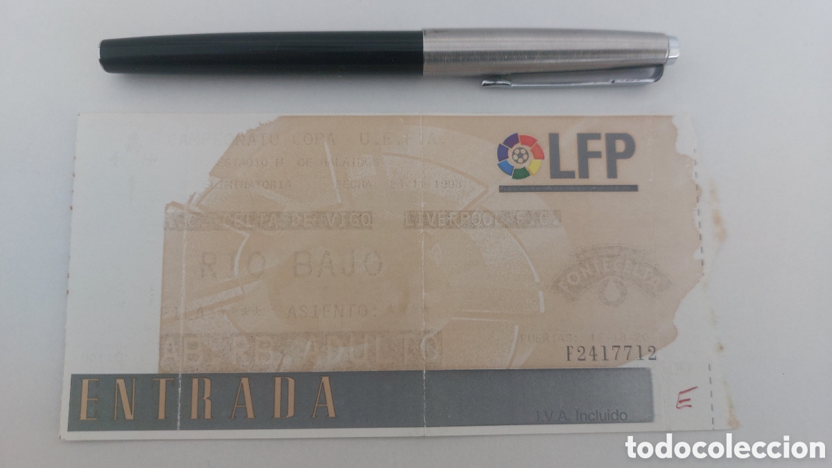 Sports collectibles: Entrada Ticket Celta de Vigo 3 Liverpool 1 UEFA 1998 1999 Football Balaidos
