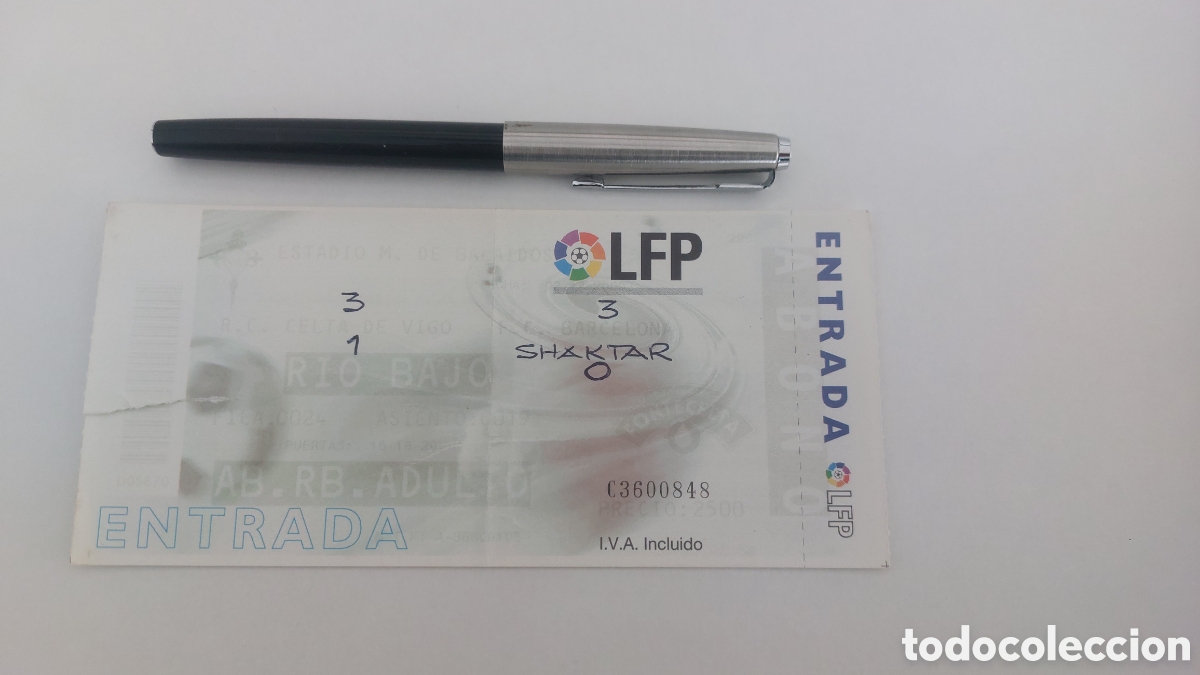 Collectionnisme sportif: Entrada Ticket Celta 3 Barcelona 3 y Celta Shaktar Donetsk UEFA 2000 hat trick Catanha Debut Reina