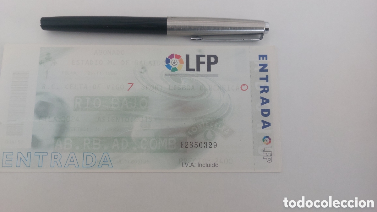 Sammelleidenschaft Sport: Entrada Ticket Celta de Vigo 7 Benfica Portugal 0 UEFA 1999 2000 Balaidos
