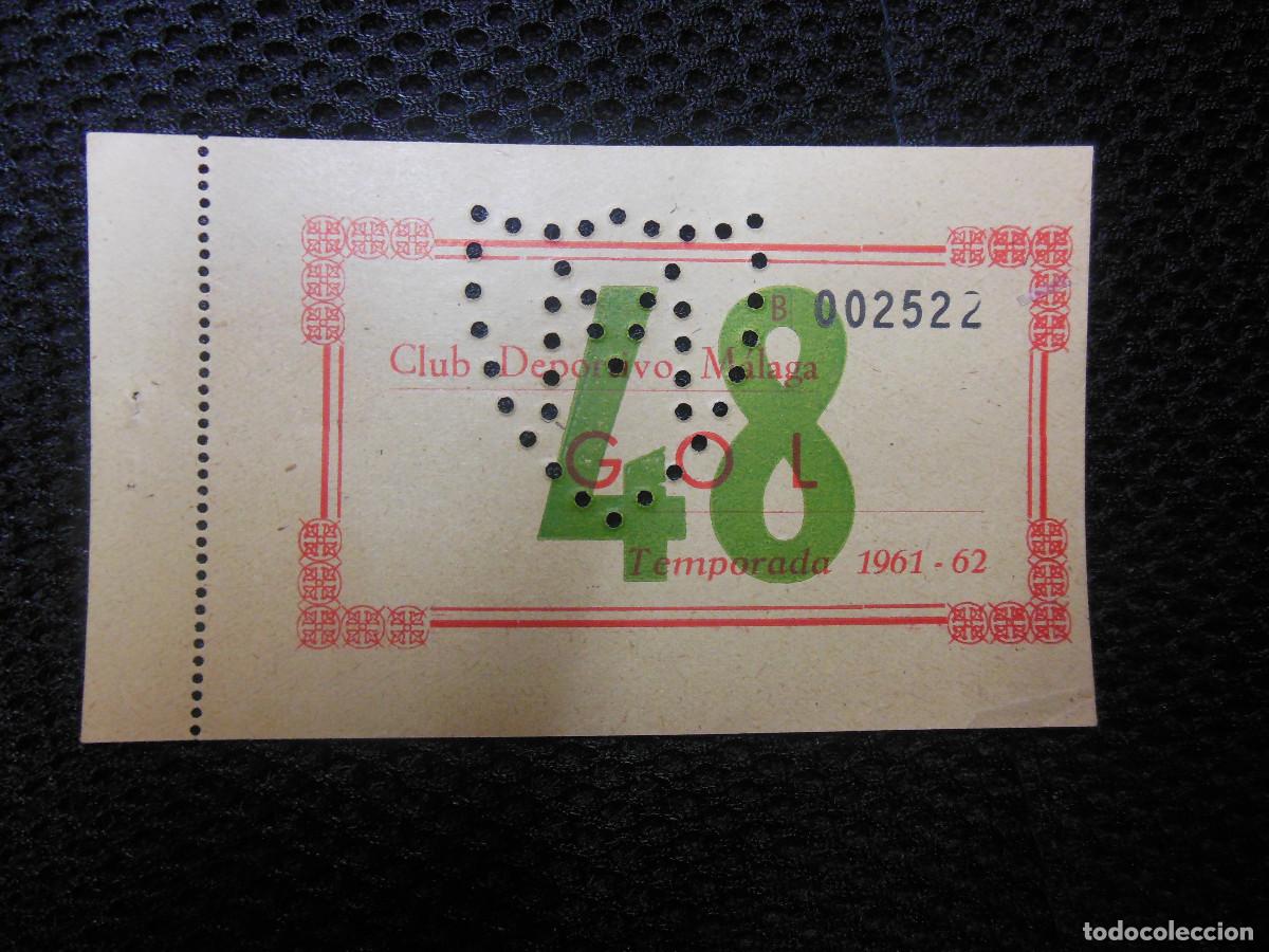 Coleccionismo deportivo: ENTRADA DE FUTBOL TICKET - CLUB DEPORTIVO MALAGA 1961 1962