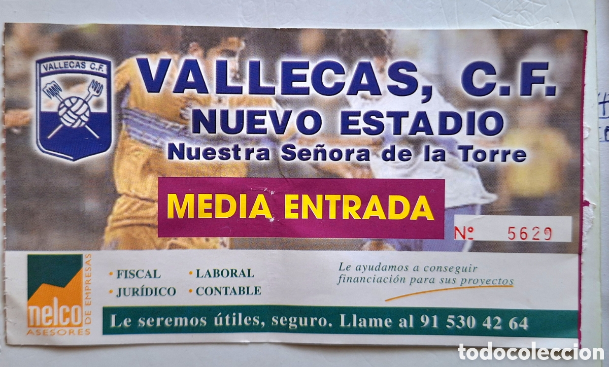Coleccionismo deportivo: Entrada Vallecas club de f&uacute;tbol