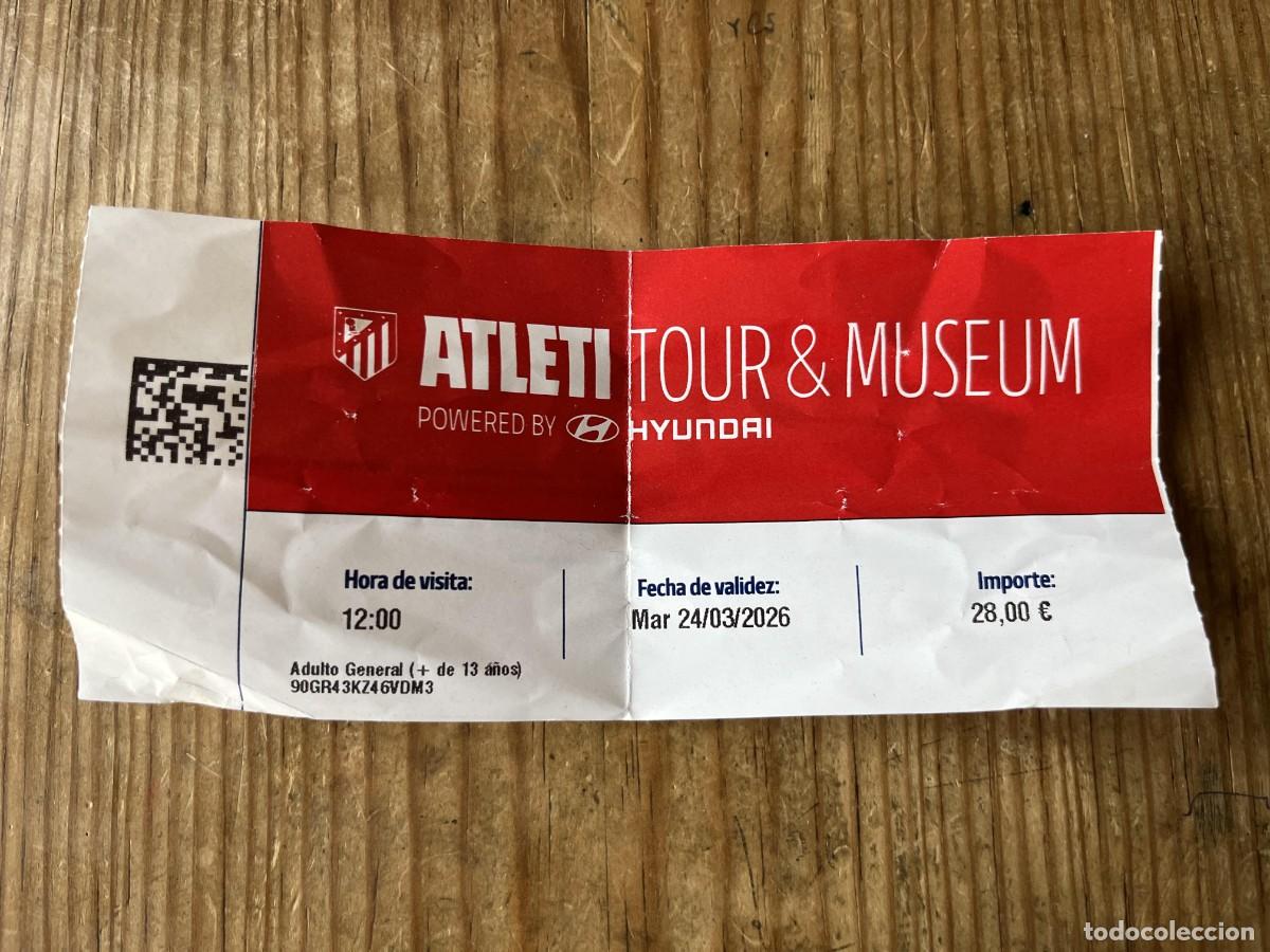 Coleccionismo deportivo: R31455 ENTRADA TICKET ATLETI TOUR & MUSEUM MUSEO ATLETICO MADRID (24-3-2026)