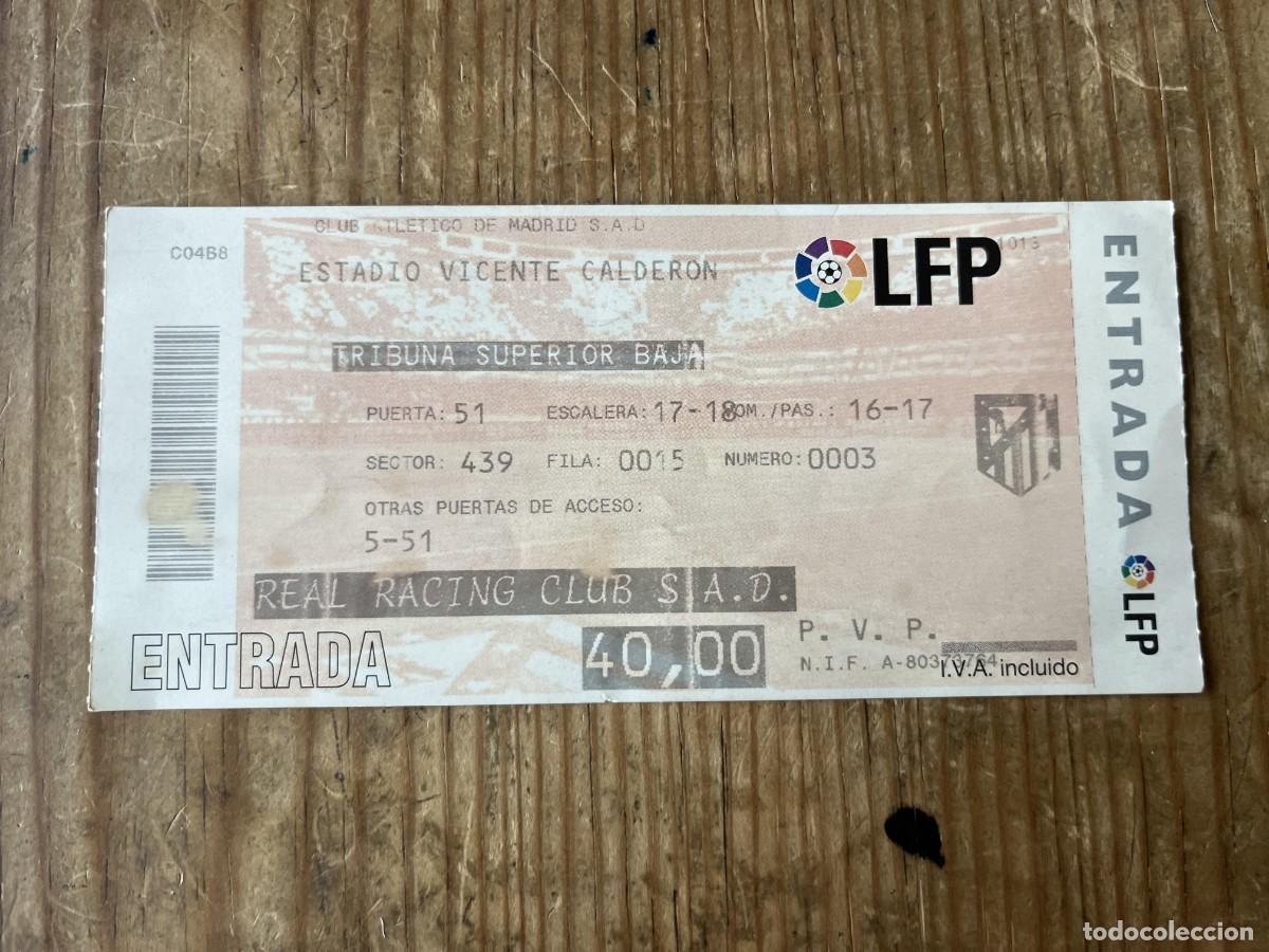 Coleccionismo deportivo: R31459 ENTRADA TICKET FUTBOL ATLETICO MADRID 1-0 RACING SANTANDER LIGA TEMPORADA 2004 2005