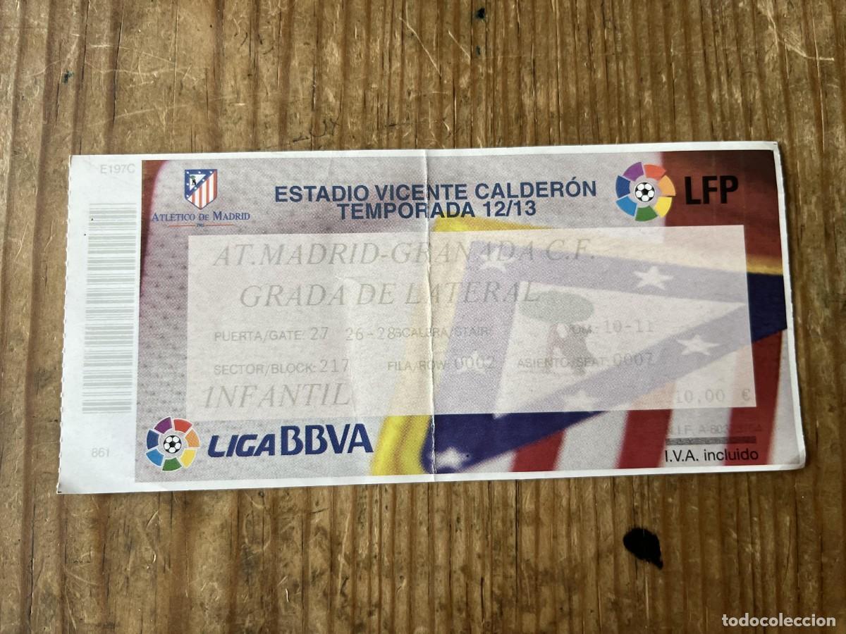 Coleccionismo deportivo: R31460 ENTRADA TICKET FUTBOL ATLETICO MADRID 5-0 GRANADA LIGA TEMPORADA 2012 2013