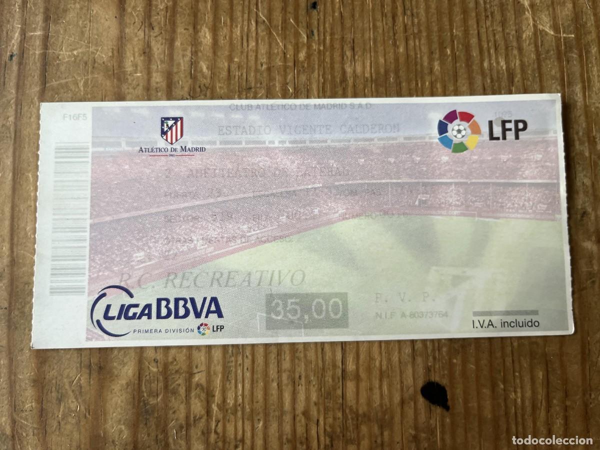 Coleccionismo deportivo: R31462 ENTRADA TICKET FUTBOL ATLETICO MADRID 4-0 RECREATIVO HUELVA LIGA TEMPORADA 2008 2009