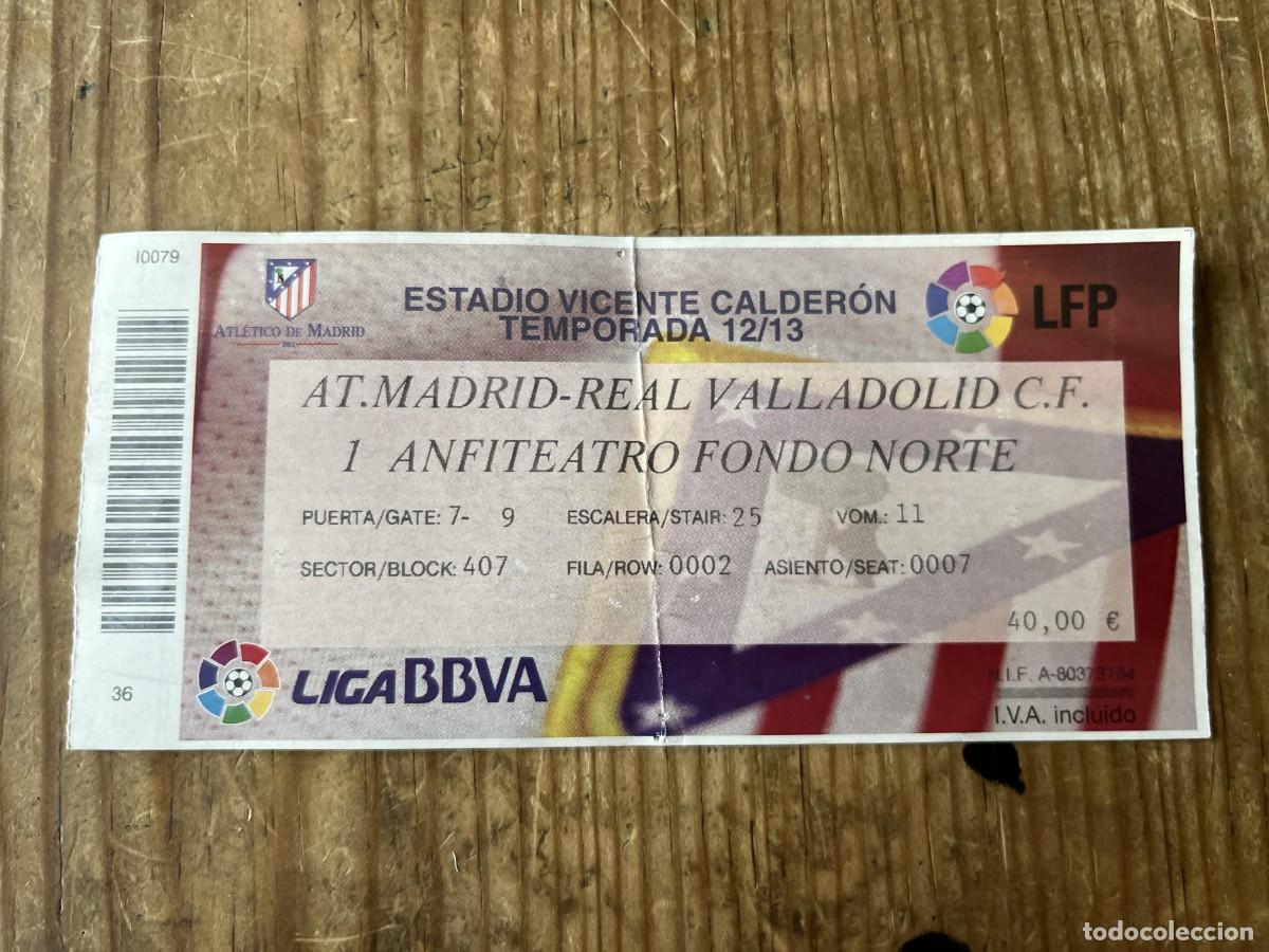 Coleccionismo deportivo: R31463 ENTRADA TICKET FUTBOL ATLETICO MADRID 2-1 REAL VALLADOLID LIGA TEMPORADA 2012 2013