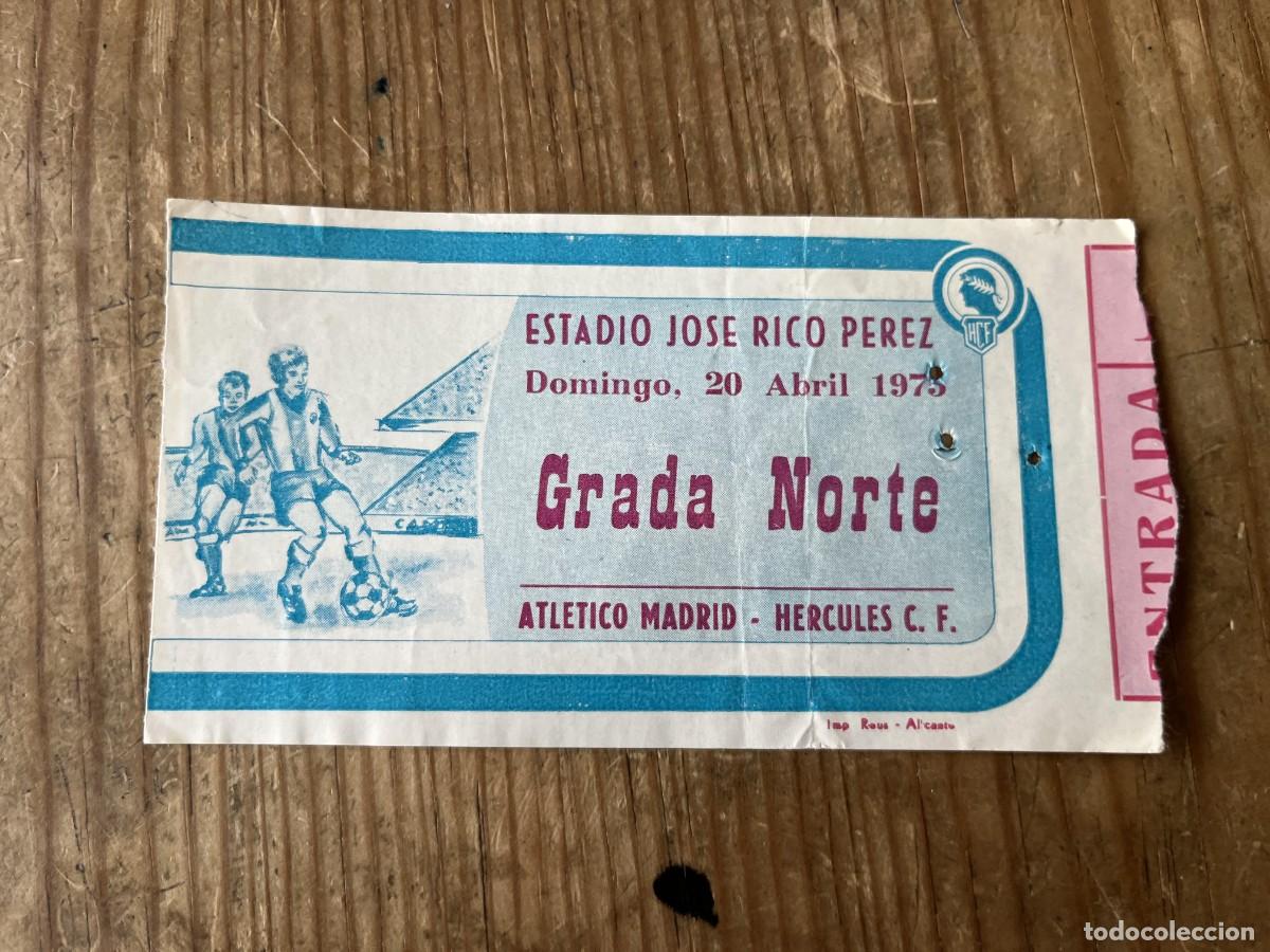 Coleccionismo deportivo: R31491 ENTRADA TICKET FUTBOL HERCULES 3-2 ATLETICO MADRID LIGA TEMPORADA 1974 1975