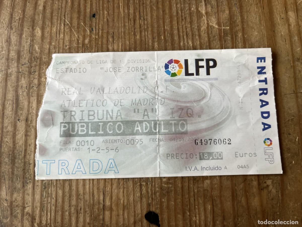 Coleccionismo deportivo: R31493 ENTRADA TICKET FUTBOL VALLADOLID 3-1 ATLETICO MADRID LIGA TEMPORADA 2002 2003