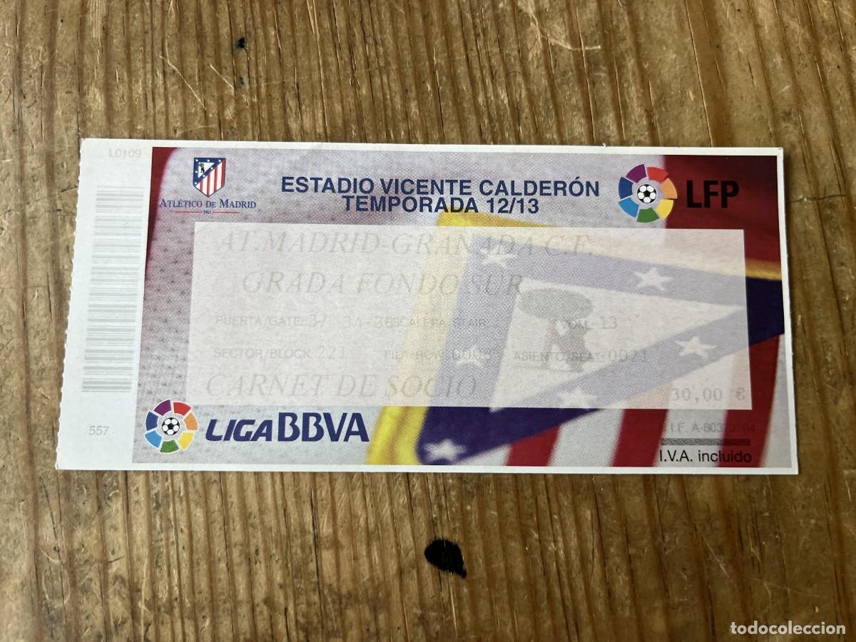 Coleccionismo deportivo: R31499 ENTRADA TICKET FUTBOL ATLETICO MADRID 5-0 GRANADA LIGA TEMPORADA 2012 2013