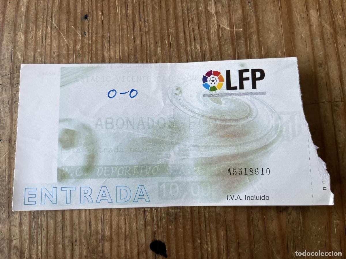 Coleccionismo deportivo: R31513 ENTRADA TICKET FUTBOL ATLETICO MADRID 0-0 DEPORTIVO CORU&Ntilde;A COPA DEL REY (6-1-2004)