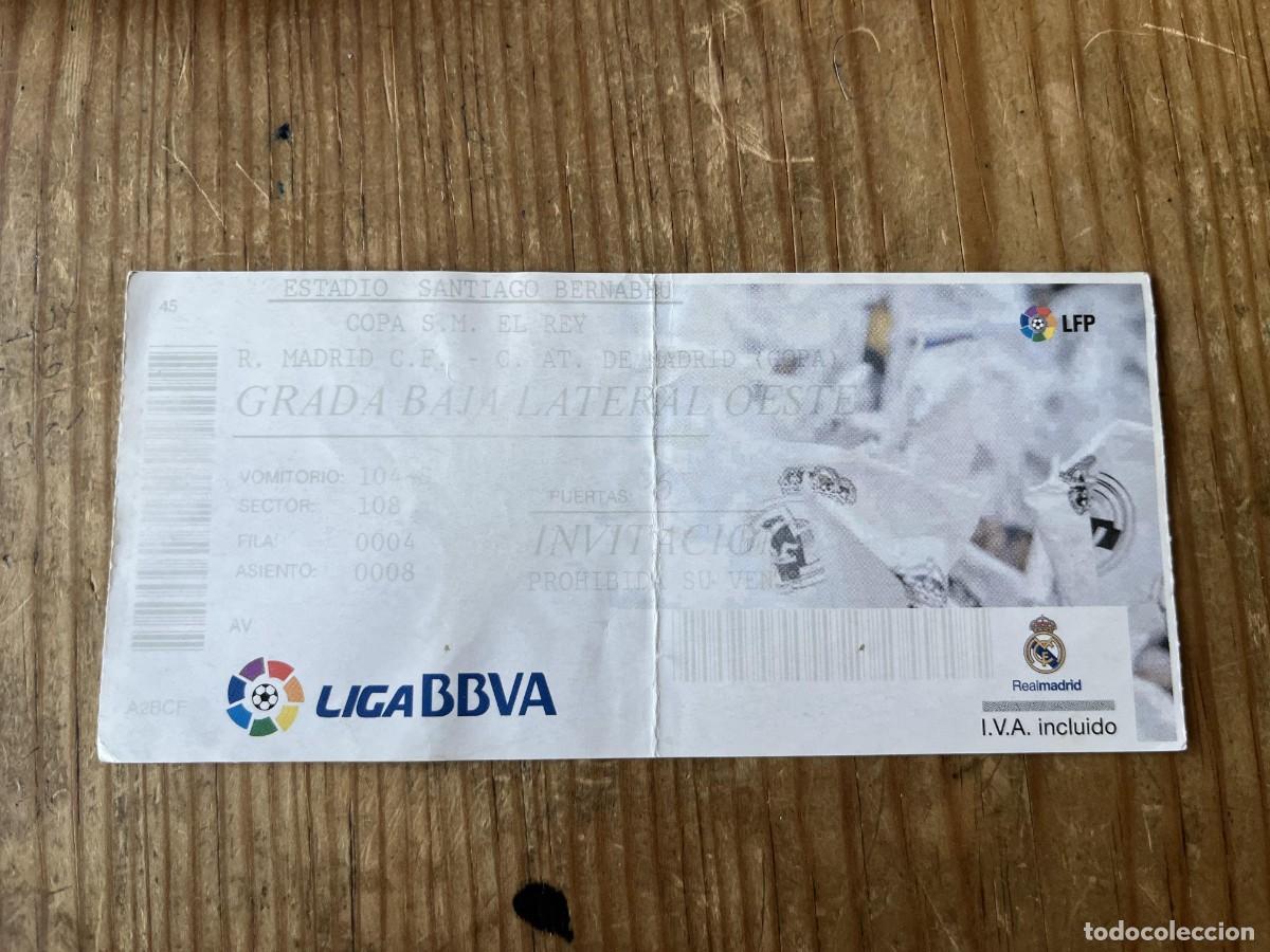 Coleccionismo deportivo: R31517 ENTRADA TICKET FUTBOL REAL MADRID 2-2 ATLETICO MADRID COPA DEL REY (15-1-2015) DOBLETE TORRES