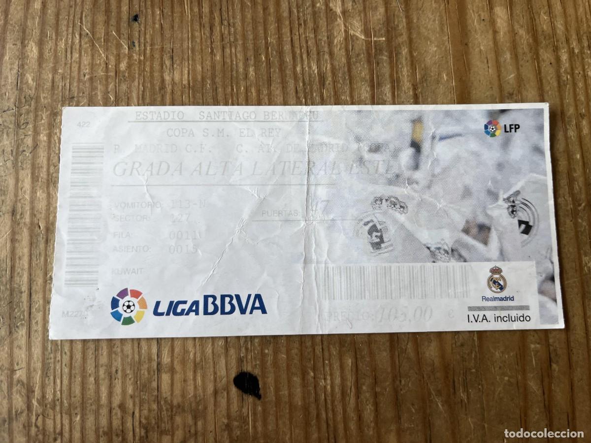 Coleccionismo deportivo: R31518 ENTRADA TICKET FUTBOL REAL MADRID 2-2 ATLETICO MADRID COPA DEL REY (15-1-2015) DOBLETE TORRES