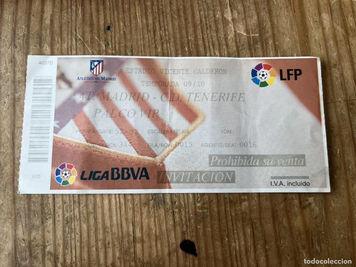 Coleccionismo deportivo: R31520 ENTRADA TICKET FUTBOL ATLETICO MADRID 3-1 TENERIFE LIGA TEMPORADA 2009 2010