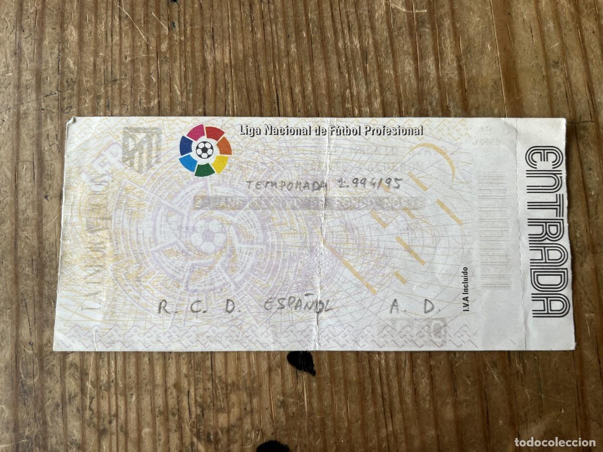 Coleccionismo deportivo: R31523 ENTRADA TICKET FUTBOL ATLETICO MADRID 3-1 ESPA&Ntilde;OL ESPANYOL LIGA TEMPORADA 1994 1995