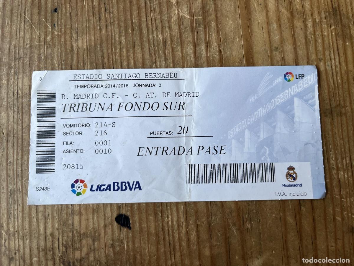 Coleccionismo deportivo: R31525 ENTRADA TICKET FUTBOL REAL MADRID 1-2 ATLETICO MADRID LIGA TEMPORADA 2014 2015