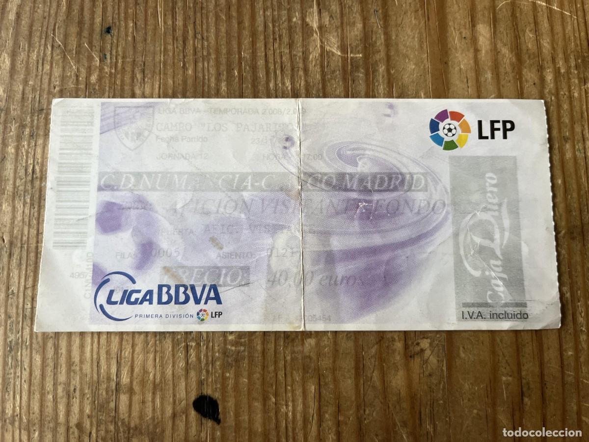 Coleccionismo deportivo: R31526 ENTRADA TICKET FUTBOL NUMANCIA 1-1 ATLETICO MADRID LIGA TEMPORADA 2008 2009
