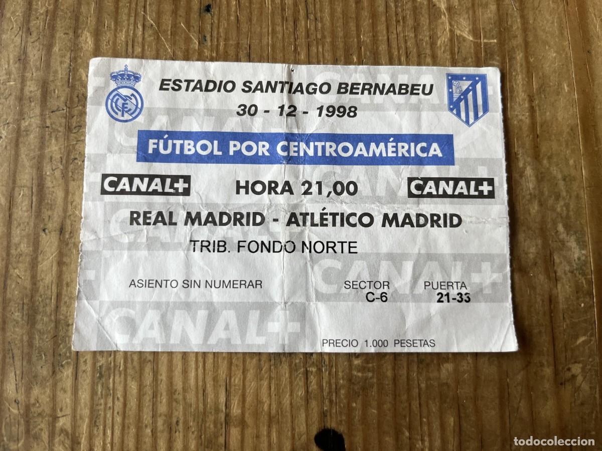 Coleccionismo deportivo: R31530 ENTRADA TICKET FUTBOL POR CENTROAMERICA (30-12-1998) REAL MADRID ATLETICO MADRID