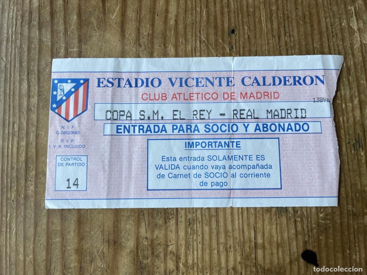 Coleccionismo deportivo: R31531 ENTRADA TICKET FUTBOL ATLETICO MADRID 2-3 REAL MADRID COPA DEL REY (8-6-1999)