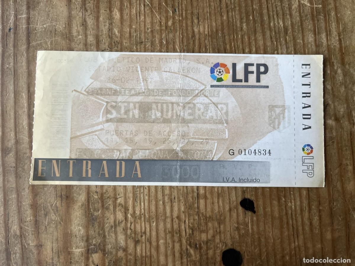 Coleccionismo deportivo: R31535 ENTRADA TICKET FUTBOL ATLETICO MADRID 2-2 BARCELONA COPA DEL REY (26-2-1997)