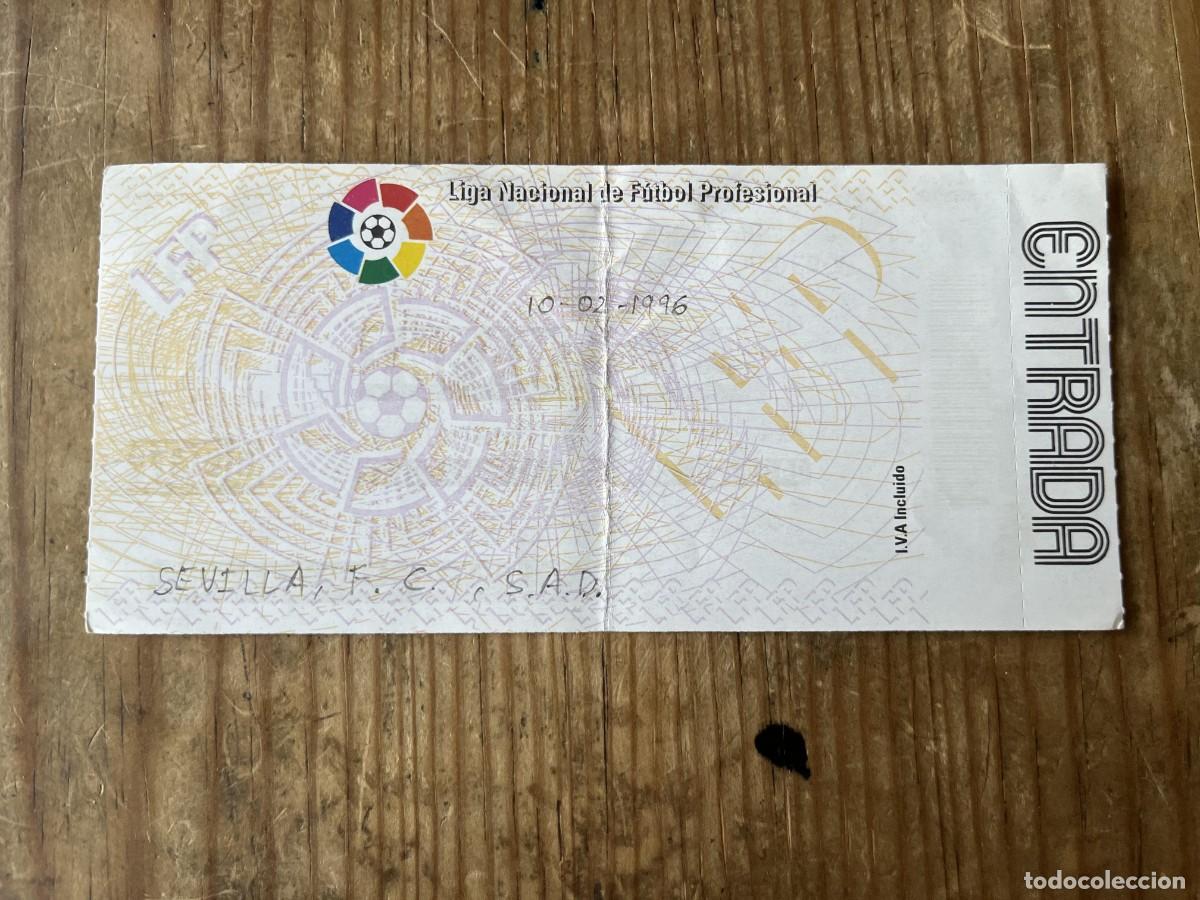 Coleccionismo deportivo: R31536 ENTRADA TICKET FUTBOL ATLETICO MADRID 0-1 SEVILLA LIGA TEMPORADA 1995 1996