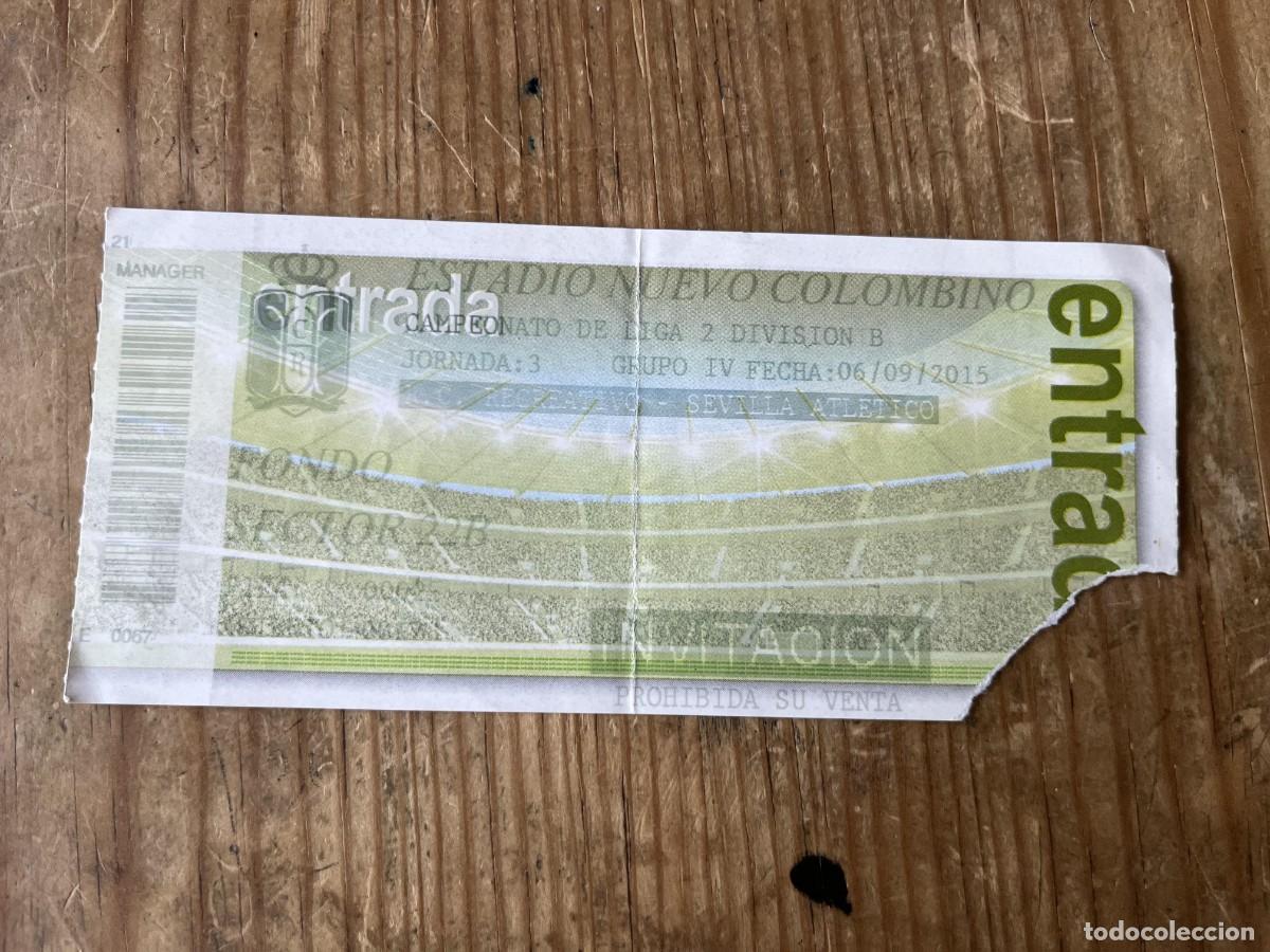 Coleccionismo deportivo: R31541 ENTRADA TICKET FUTBOL RECREATIVO HUELVA SEVILLA ATLETICO 2015 2016
