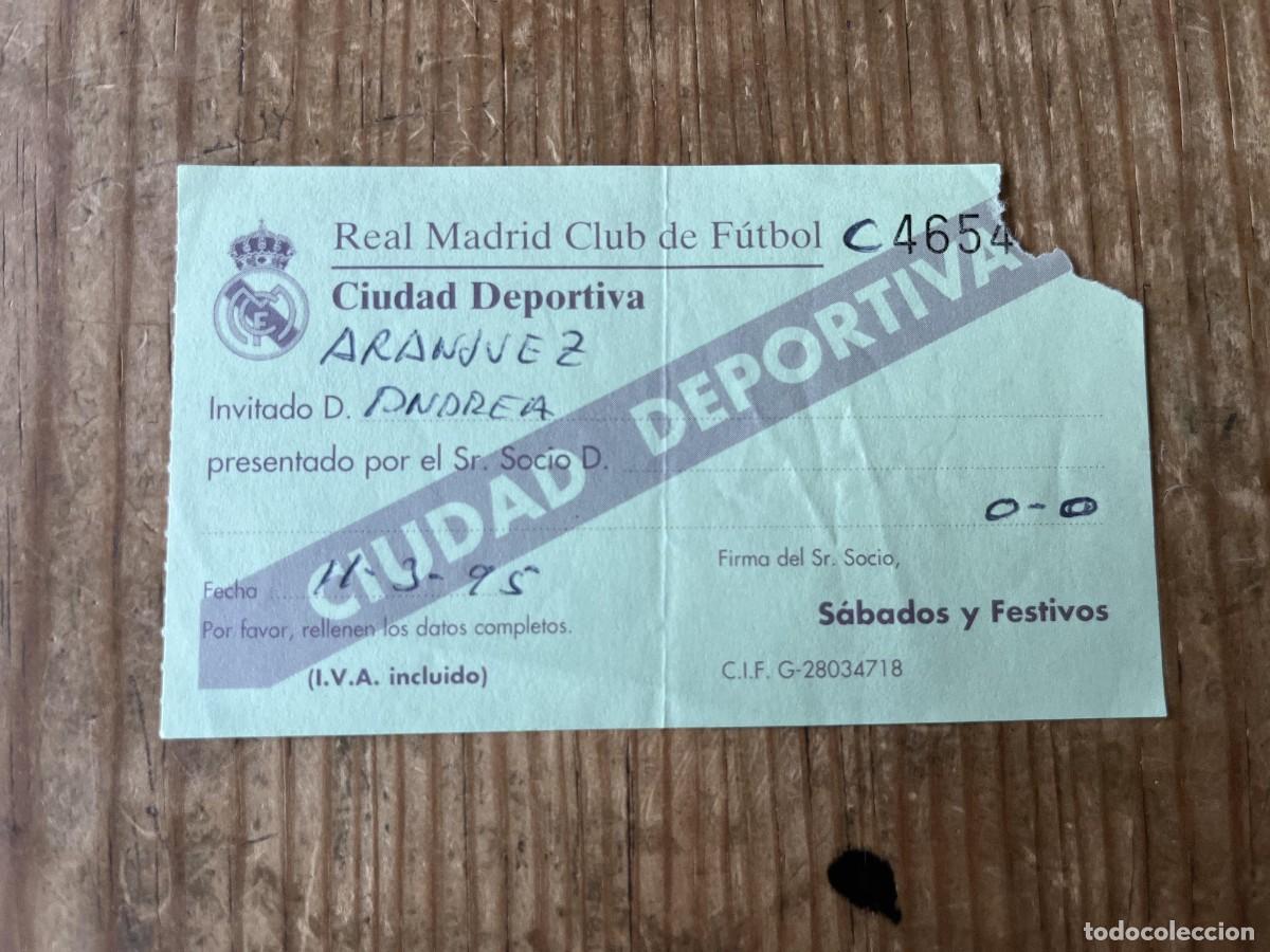 Coleccionismo deportivo: R31547 ENTRADA TICKET FUTBOL REAL MADRID C 0-0 ARANJUEZ LIGA TEMPORADA 1994 1995