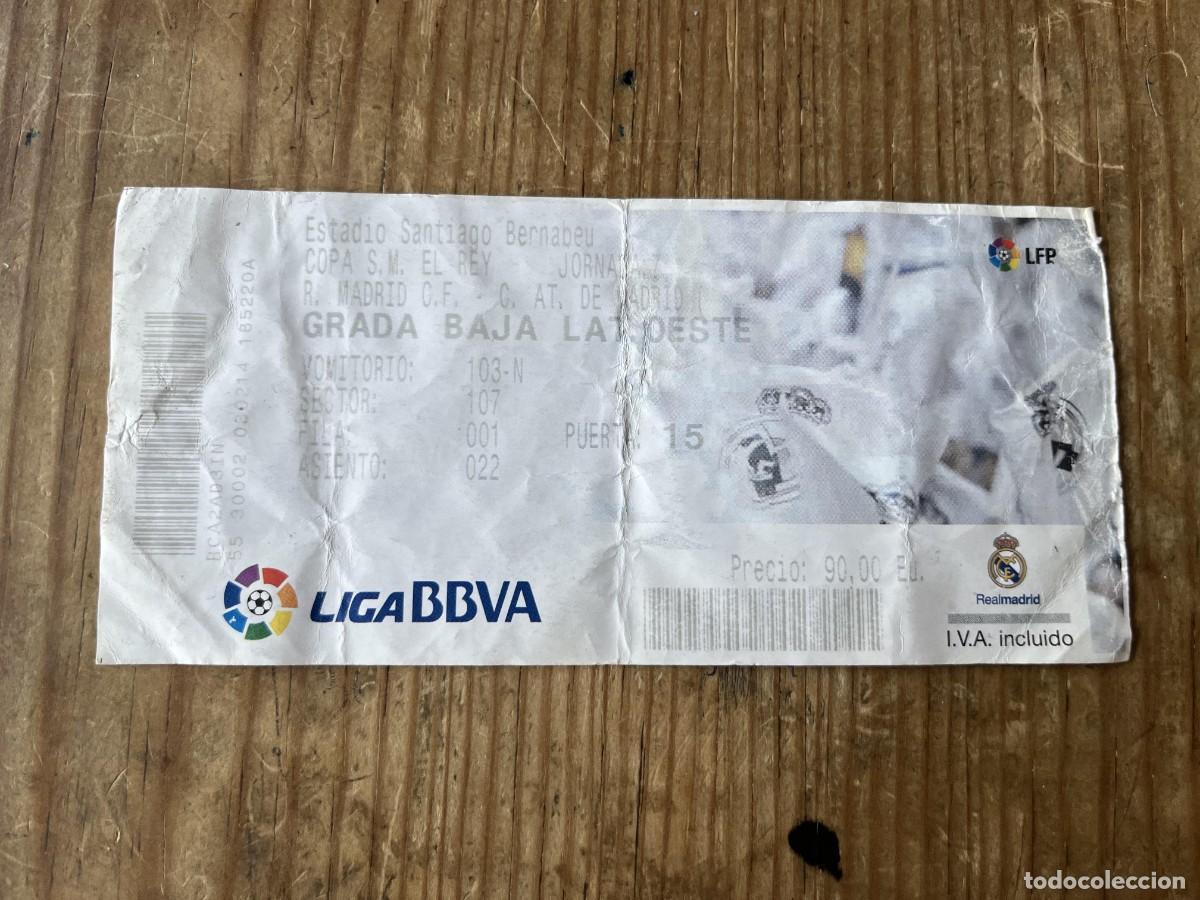 Coleccionismo deportivo: R31554 ENTRADA TICKET FUTBOL REAL MADRID 3-0 ATLETICO MADRID COPA DEL REY (5-2-2014)