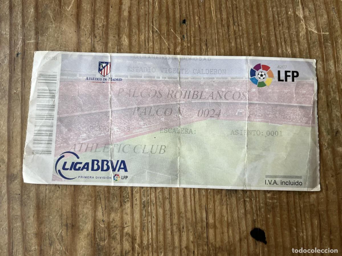 Coleccionismo deportivo: R31558 ENTRADA TICKET FUTBOL ATLETICO MADRID 2-3 ATHLETIC CLUB BILBAO LIGA TEMPORADA 2008 2009