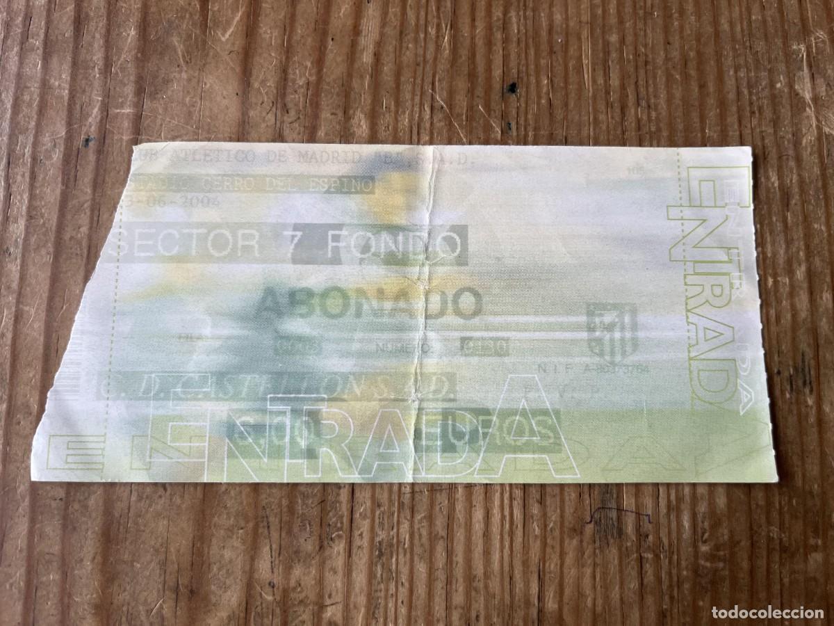 Coleccionismo deportivo: R31560 ENTRADA TICKET FUTBOL ATLETICO MADRID 0-0 CASTELLON PROMOCION ASCENSO 2 DIVISION (13-6-2004)
