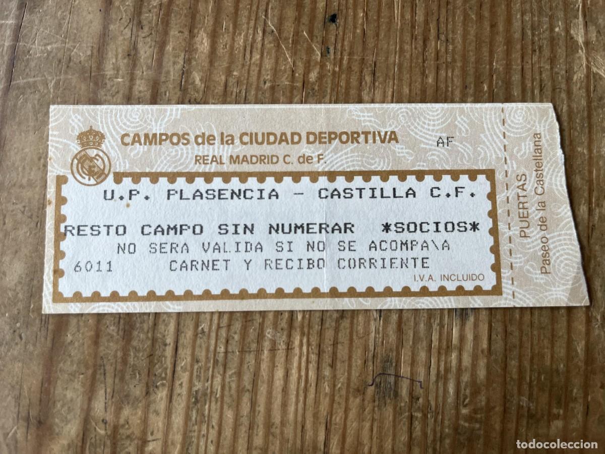 Coleccionismo deportivo: R31570 ENTRADA TICKET FUTBOL REAL MADRID CASTILLA 0-0 PLASENCIA COPA DEL REY (15-9-1988) CAMINERO