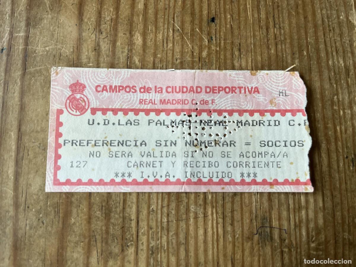 Coleccionismo deportivo: R31573 ENTRADA TICKET FUTBOL REAL MADRID CASTILLA 0-4 LAS PALMAS LIGA TEMPORADA 1988 1989
