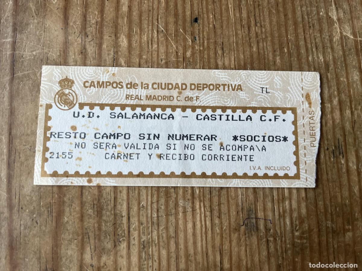 Coleccionismo deportivo: R31574 ENTRADA TICKET FUTBOL REAL MADRID CASTILLA 2-1 SALAMANCA LIGA TEMPORADA 1988 1989